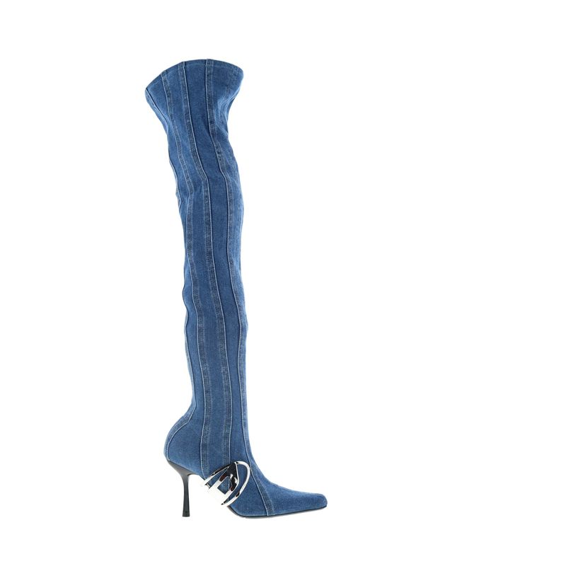 Diesel Womens D-Eclipse Tbt C Blue Boots (Nwt)